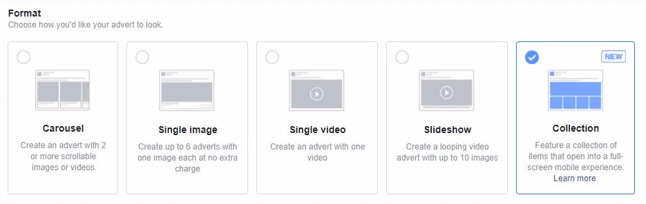 Collection of Facebook Ads