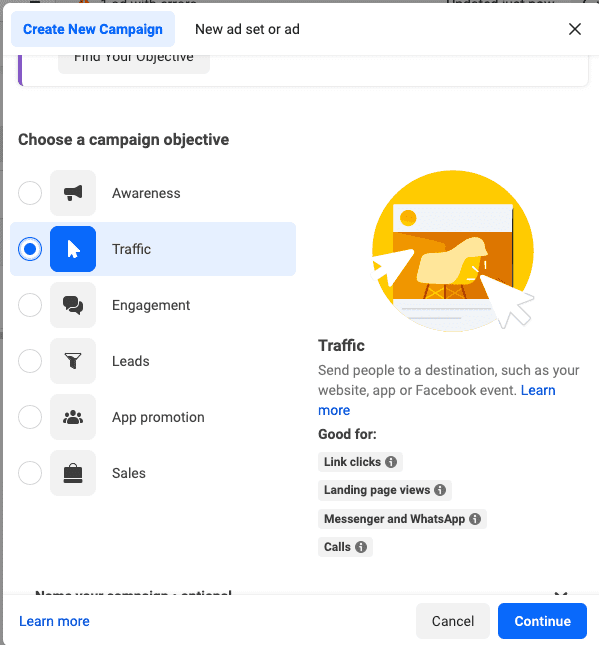 Facebook Trafic Ads
